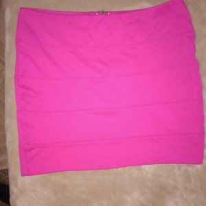 Hot pink striped skirt